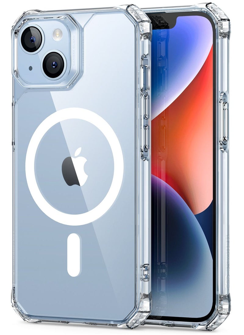 esrgear ESR Air Armor Case for iPhone 14 Plus, Military-Grade Protection with Shockproof Air-Guard Corners, Yellowing-Resistant Acrylic, Clear, MagSafe-Compatible, Raised Screen & Camera Guard  - Image 1