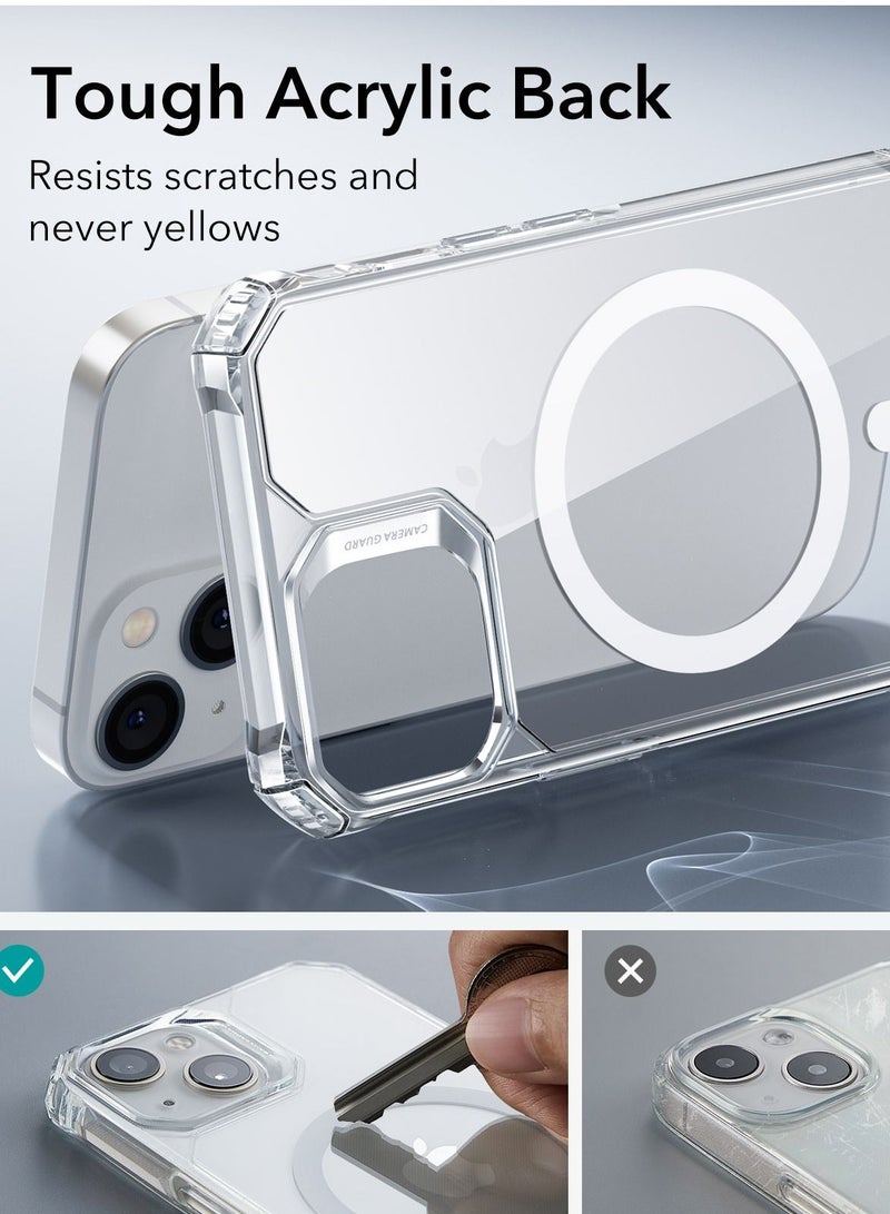 ESR Air Armor Case for iPhone 14 Plus, Military-Grade Protection with Shockproof Air-Guard Corners, Yellowing-Resistant Acrylic, Clear, MagSafe-Compatible, Raised Screen & Camera Guard