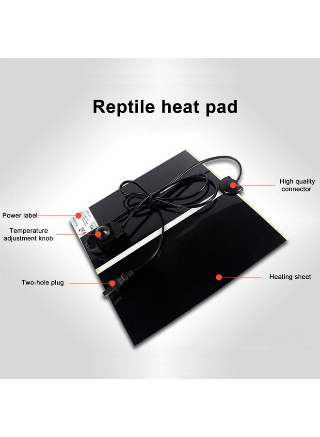 MQ Reptile Terrarium Heat Pad with LCD Digital Aquarium Thermometer, 6 x 11in Power Adjustment Under Tank Heater Mat for Pets, Small Animals, Seedling, 7W - Image 4