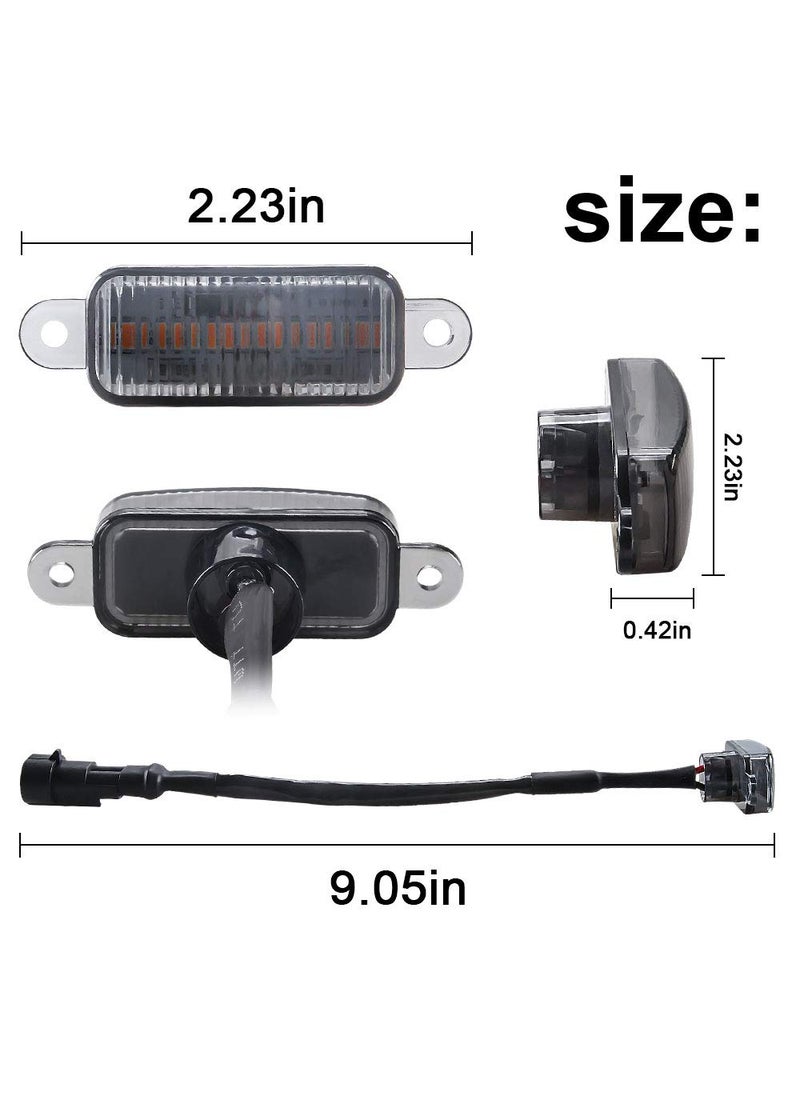 Sidaqi Sidaqi 4 LED 12W Amber Car Front Grille Warning Lights Amber Daytime Running Lights DRL Front Bumper Cover Lamp Fit for SUV Fo-rd F-150 Raptor 2014-2020 Waterproof  - Image 2