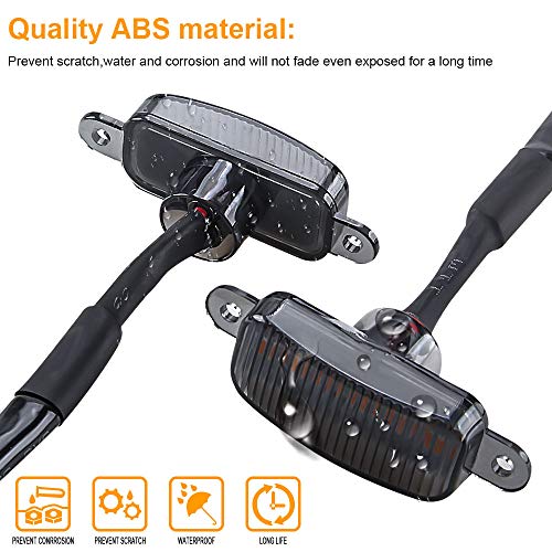 Sidaqi 4 LED 12W Amber Car Front Grille Warning Lights Amber Daytime Running Lights DRL Front Bumper Cover Lamp Fit for SUV Fo-rd F-150 Raptor 2014-2020 Waterproof - Image 5