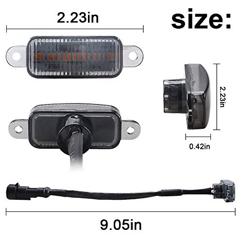 Sidaqi 4 LED 12W Amber Car Front Grille Warning Lights Amber Daytime Running Lights DRL Front Bumper Cover Lamp Fit for SUV Fo-rd F-150 Raptor 2014-2020 Waterproof - Image 2