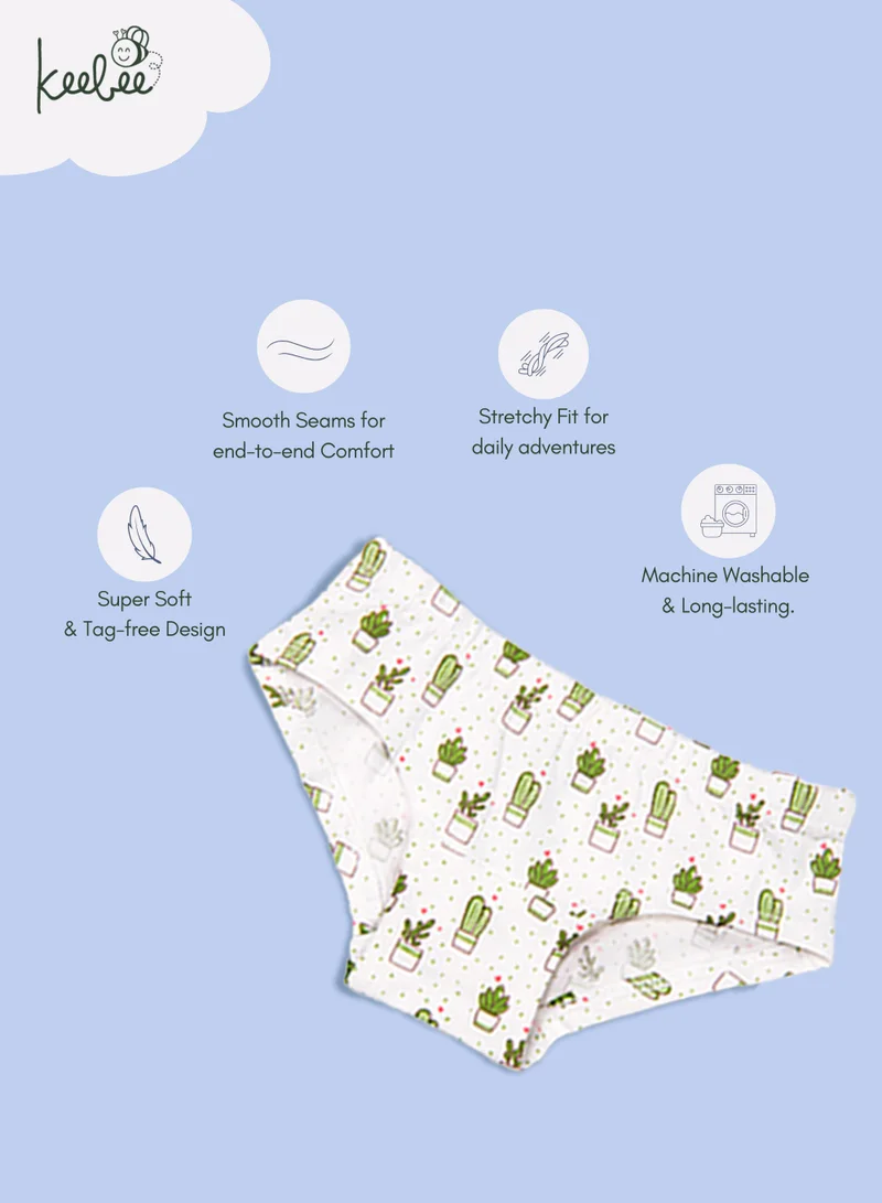 كيبي كيلو بي عبوة من  سراويل داخلية للبنات قطن عضوي % إيلاستين % ناعمة ومريحة