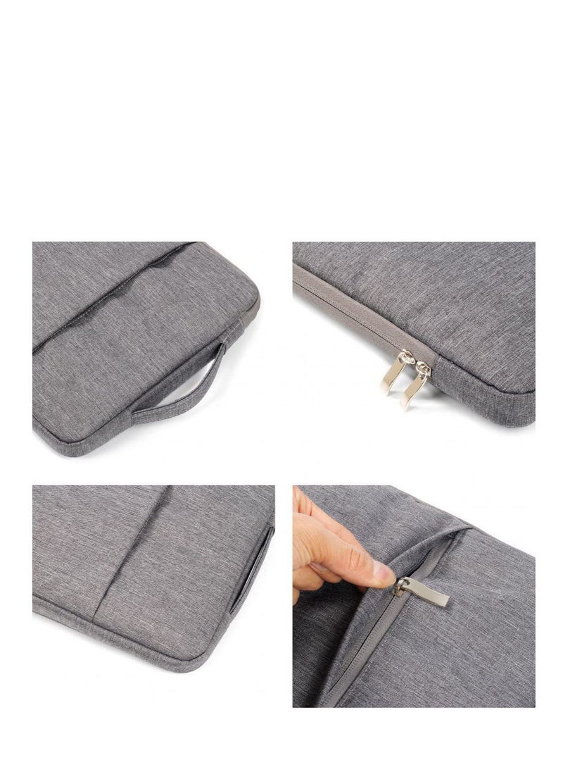 Generic - Grey Color Laptop Sleeve 13 inch Pouch Waterproof Portable Handle Laptop Case Protective Laptop Bag 13.6 Inch Laptop Carrying Bag Compatible For MacBook Air Pro HP 13.3 Inch - Image 1