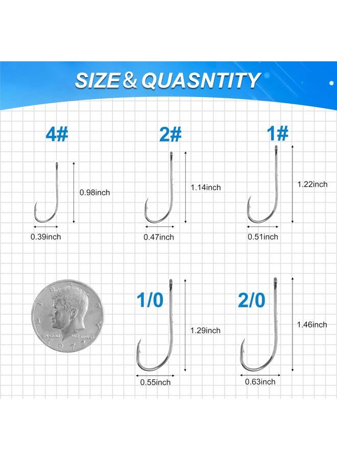 Shaddock Fishing Baitholder Hooks Long Shank Beak Baitholder Hooks 100Pcs Black Offset Bait Holder Jig Hooks with 2 Baitholder Barbs Size:4#-6/0# 1#-100pcs - Image 3