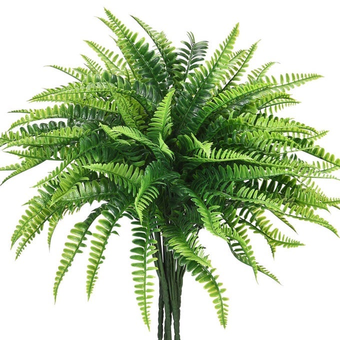 Artificial Fake Plants 12 Bundles Outdoor UV Resistant Greenery Shrubs Plants Indoor Outside Hanging Planter Home Garden Decorating