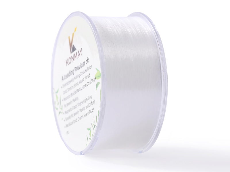 KONMAY Clear Fishing Wire, 408 Yards 0.2mm/7.5 Lbs Monofilament Nylon Fishing Line, Invisible Craft String Thread for Hanging Ornaments, Decorations, Crafting, Balloon Arch, Beading and Jewelry Making - Image 2