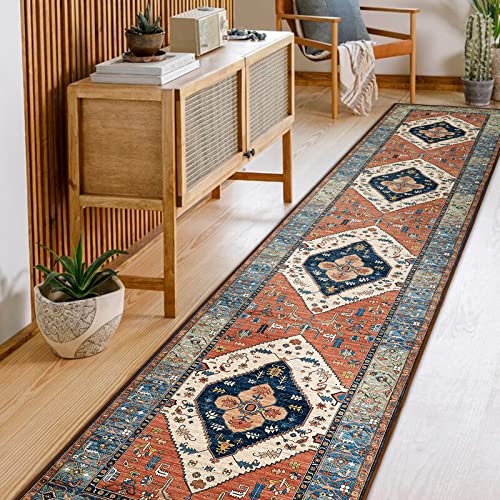 Beeiva Oriental Washable Rug Runner 2x10 Vintage Carpet Runners for Hallways Rug for Kitchen Bedroom Bathroom Entryway Boho Runner Rug for Hallways Bedroom Entryway Laundry Room