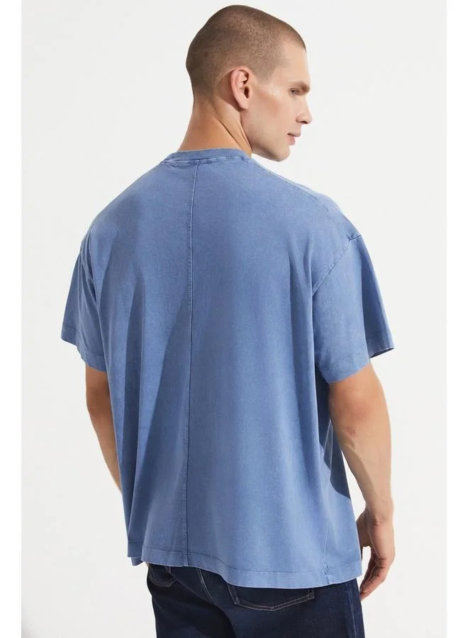JUNE June Men Oversize Tshirt Indigo
