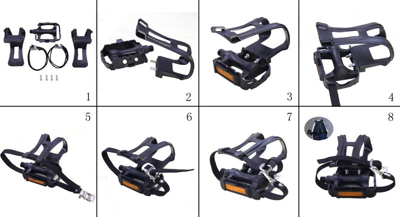 Leadrise1 Pair Nylon Cycling MTB Road Mountain Bike Bicycle Pedal Toe Clip Strap Belts - Image 5