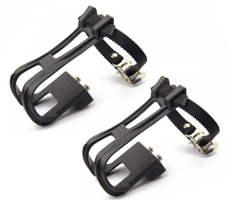 Leadrise1 Pair Nylon Cycling MTB Road Mountain Bike Bicycle Pedal Toe Clip Strap Belts - Image 1