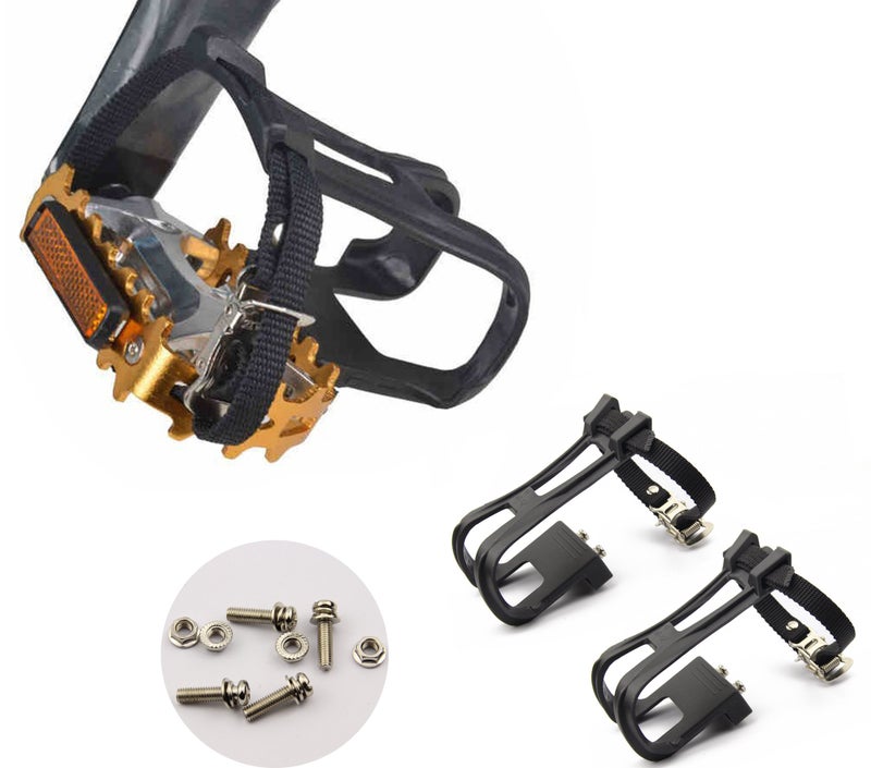 Leadrise1 Pair Nylon Cycling MTB Road Mountain Bike Bicycle Pedal Toe Clip Strap Belts - Image 3