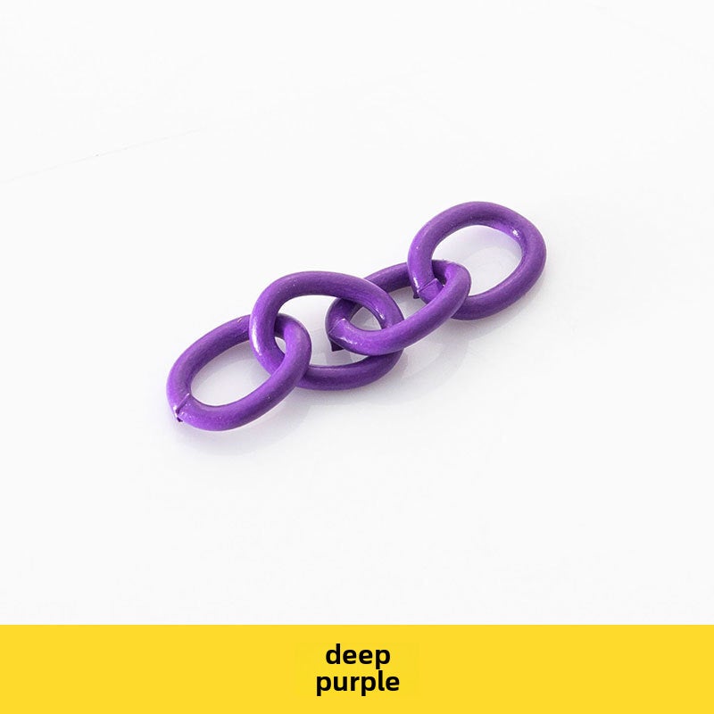 DIY Jewelry Chain Links Painted Keyring Dark purple 