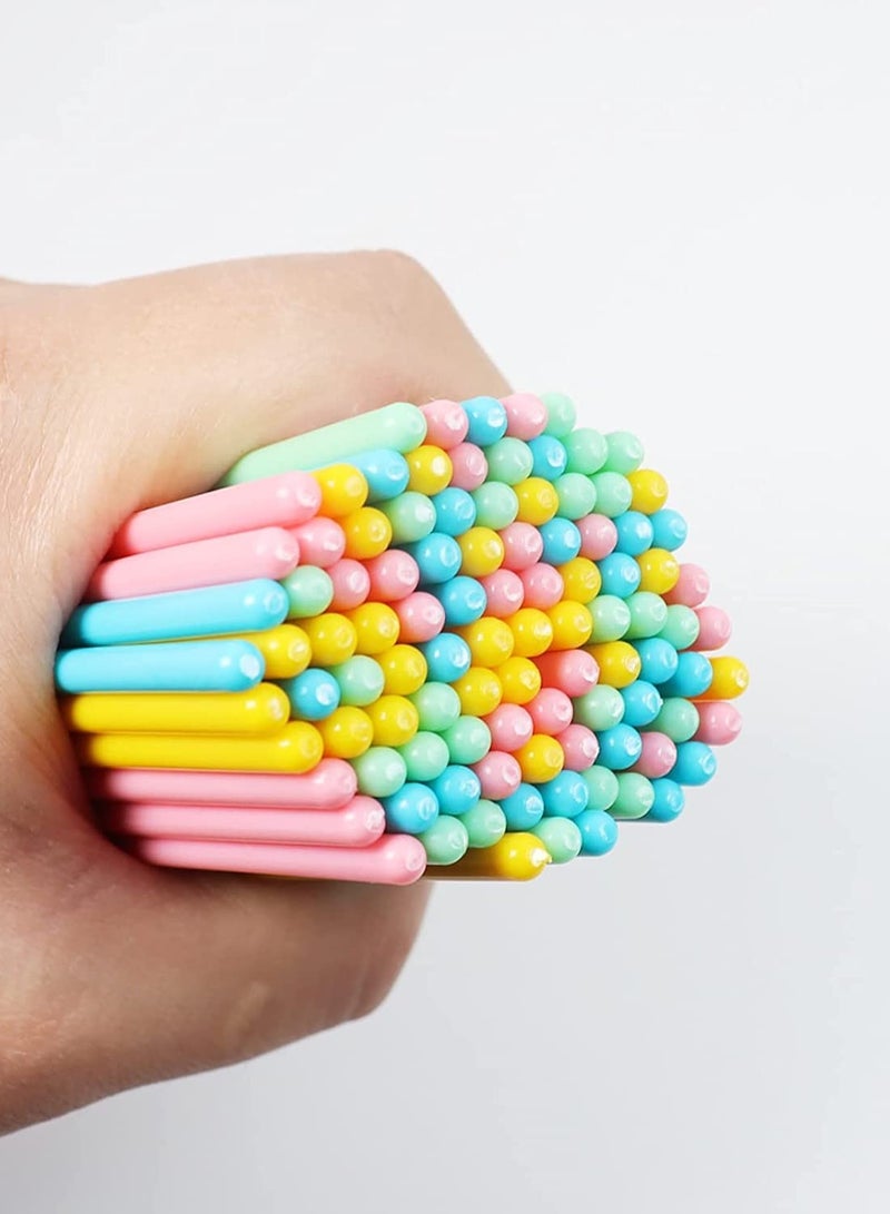 Barakah Lip Brushes, 100 Pieces Disposable Makeup Brush Lipstick Gloss Applicators with Soft Head Cosmetic Wands Mini Paint Brushes (Pink Green Blue Yellow) - Image 5