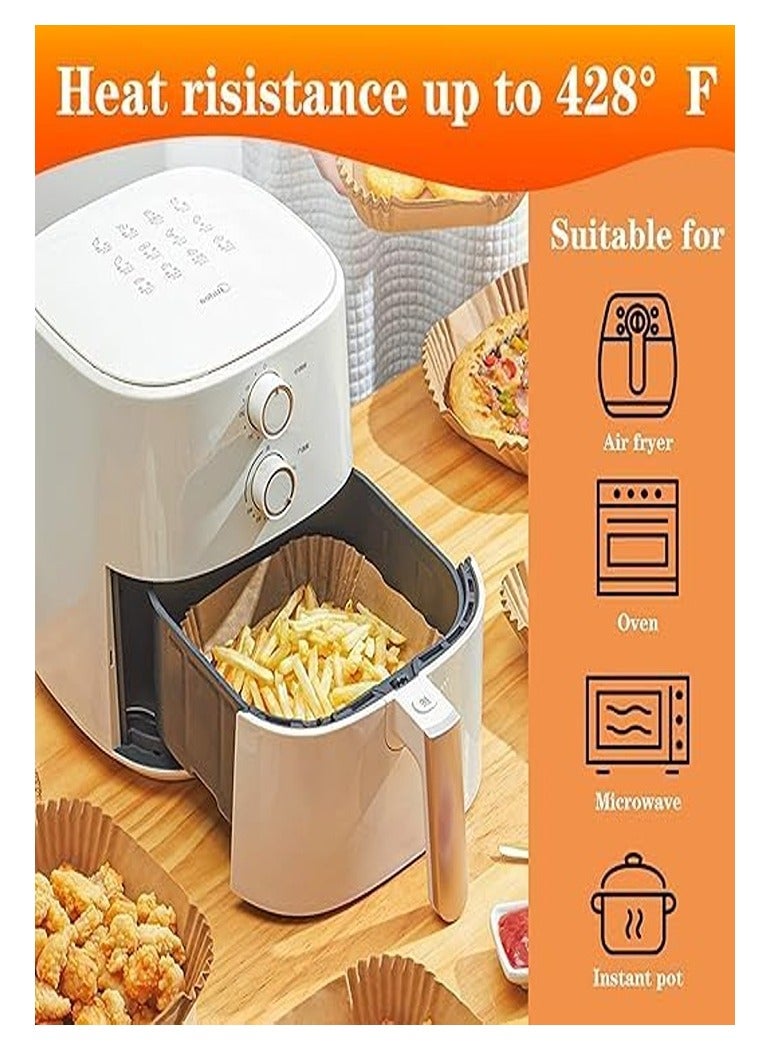 300 Pcs Air Fryer Liners, 7.9 Inch Square Disposable Parchment Paper, Oil-Proof Waterproof Non-Stick Parchment Paper for 5-7QT Air Fryer Baking Roasting Microwave - Image 3