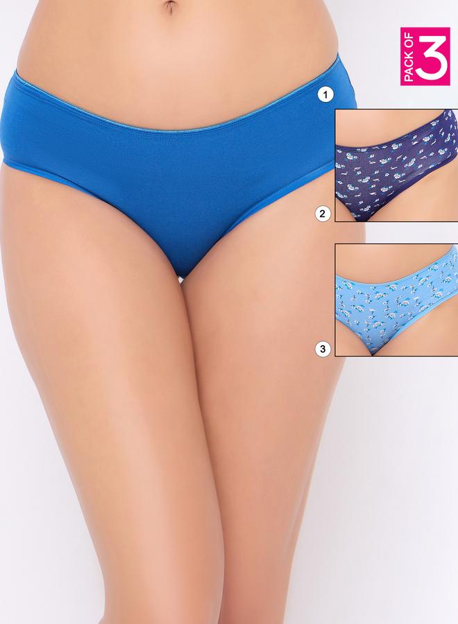 Clovia Pack of 3 - Printed Hipster Briefs - Image 1