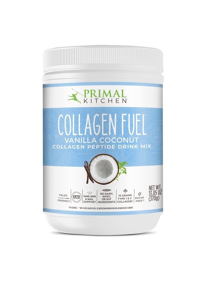 Primal Kitchen مشروب كولاجين فيول ببتيد كولاجين، فانيليا جوز الهند، بدون منتجات الألبان، كريمة قهوة ومعزز سموذي، 13.1 أونصة - Image 1