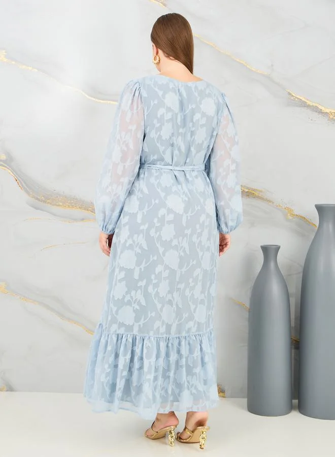 Styli Floral Chiffon Dress