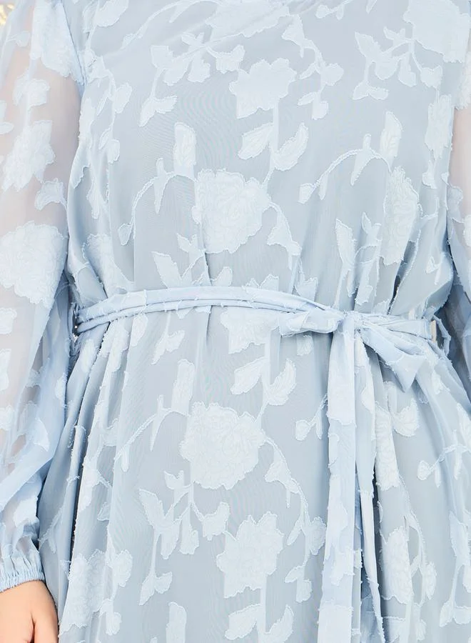 Styli Floral Chiffon Dress