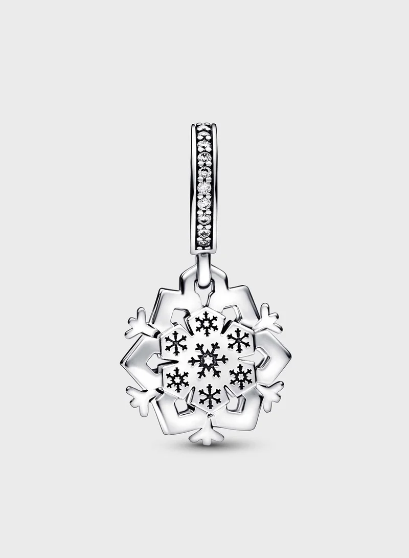 PANDORA Sparkling Snowflake Double Dangle Charm