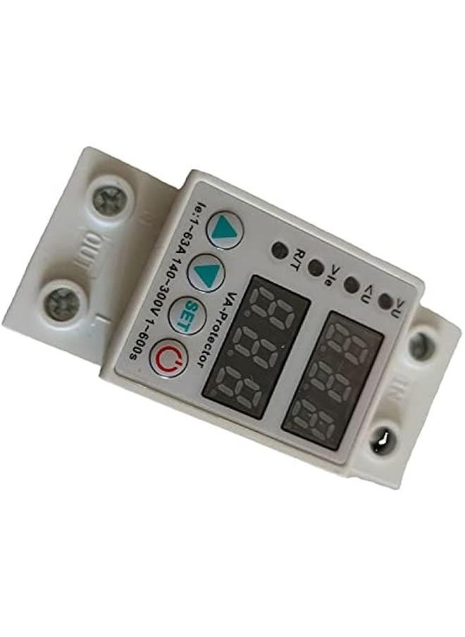 Generic Display 63A 220V Din Adjustable Digital Over Under Voltage Protector Limit Over Current for Protec Voltage Protector for Appliances Home 220v  - Image 5