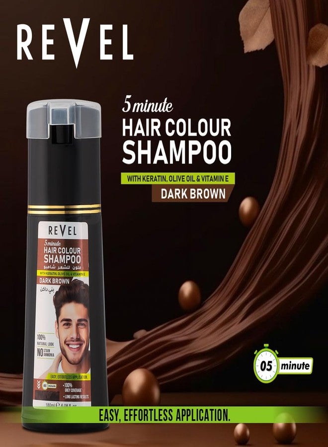 REVEL Hair Colour Shampoo Natural Brown 180ml | 5 Minutes | 100% Natural Look | No Star Ammonia | Grey Coverage | Long Lasting Result (Brown) - Image 2
