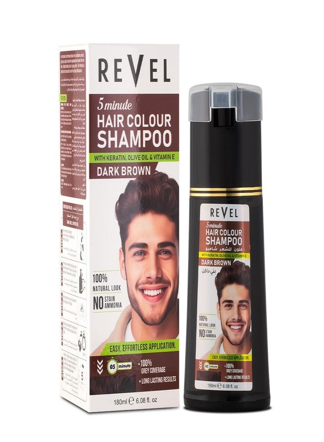 REVEL Hair Colour Shampoo Natural Brown 180ml | 5 Minutes | 100% Natural Look | No Star Ammonia | Grey Coverage | Long Lasting Result (Brown) - Image 3