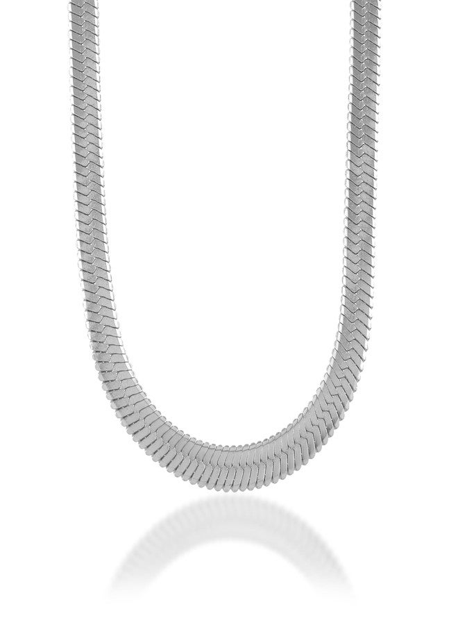 Superstore18 Stainless Steel Snake Chain Necklace, Flat Design, Unisex, Anti-Tarnish for Men Women (SST8312CNNI) - Image 1