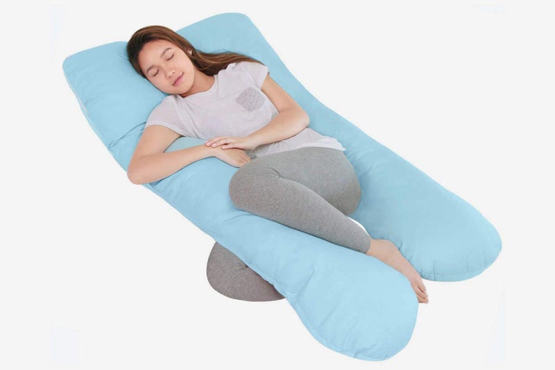 Snoozy SNOOZY Ultra Soft UShape Pregnancy Pillow Multipurpose with Removable Cover Zip Sky Blue  - Image 1