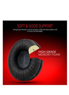 KASTWAVE Universal Replacement Ear Pads for Sony MDR-ZX110/MDR-ZX330BT/V150/WH-CH500; JBL Tune 600bt/T500BT/T450BT &Many Other 70MM Round On-Ear Headphones(List Inside), Black, 1 Pair, Left and Right  - Image 2