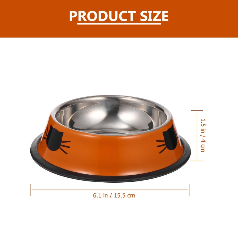 Stainless Steel Pet Food Water Bowl with Anti Skid Base Thickened for Cats and Dogs - Image 3