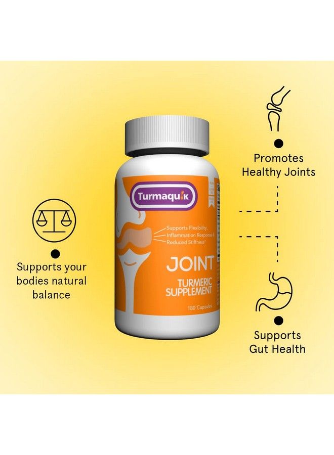 550Mg Meriva Curcumin Turmeric Joint Supplement (180 Capsules) + 5 Boosters Of Bioperine Black Pepper Boswellia Chamomile Ginger Calcium Highest Turmeric Dosage For Joint Health