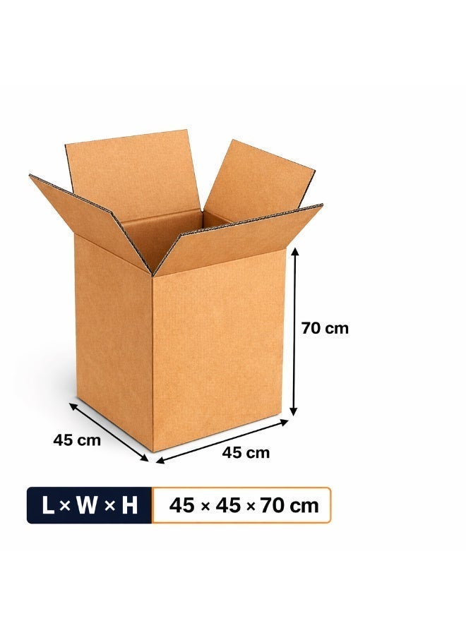 Alayjah,Large Double Wall Corrugated Moving Box + Marker Pen +5 Label Stickers,Heavy-Duty,100% Recyclable Carton Boxes for Packaging, Shipping & Storage, 30kg Capacity,1 Piece (Large 45x45x70cm) 30100014 - Image 2