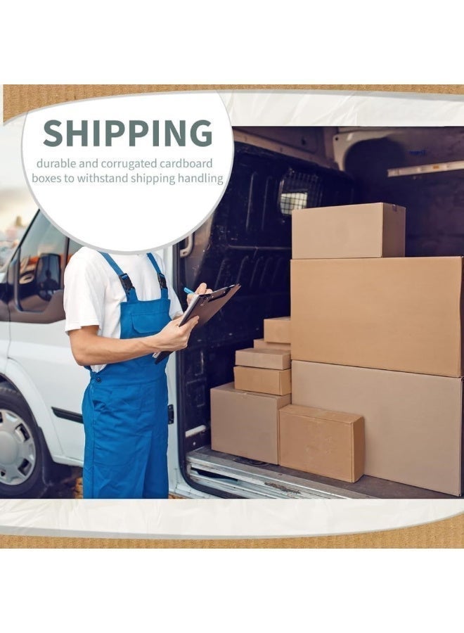 Alayjah,Large Double Wall Corrugated Moving Box + Marker Pen +5 Label Stickers,Heavy-Duty,100% Recyclable Carton Boxes for Packaging, Shipping & Storage, 30kg Capacity,1 Piece (Large 45x45x70cm) 30100014 - Image 5