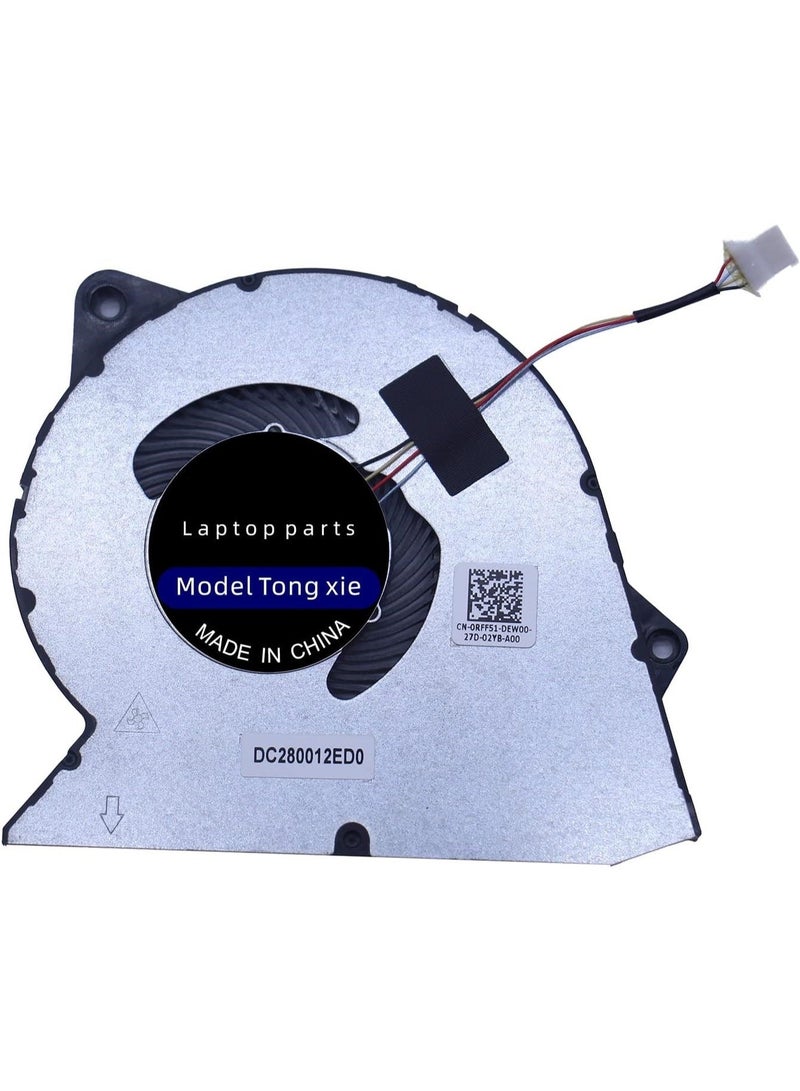 مروحة تبريد وحدة المعالجة المركزية الجديدة البديلة لجهاز الكمبيوتر المحمول DELL Vostro 3510 3420 3250 Inspiron 3511 3515 Series 0RFF51 CN-0RFF51-DEW00-27D-02W-A00 DC280012ED0 FNRK DC5V 0.50A - Image 3