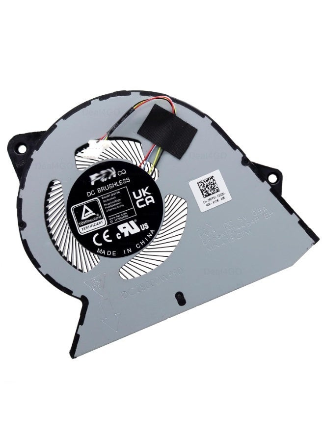 مروحة تبريد وحدة المعالجة المركزية الجديدة البديلة لجهاز الكمبيوتر المحمول DELL Vostro 3510 3420 3250 Inspiron 3511 3515 Series 0RFF51 CN-0RFF51-DEW00-27D-02W-A00 DC280012ED0 FNRK DC5V 0.50A - Image 1