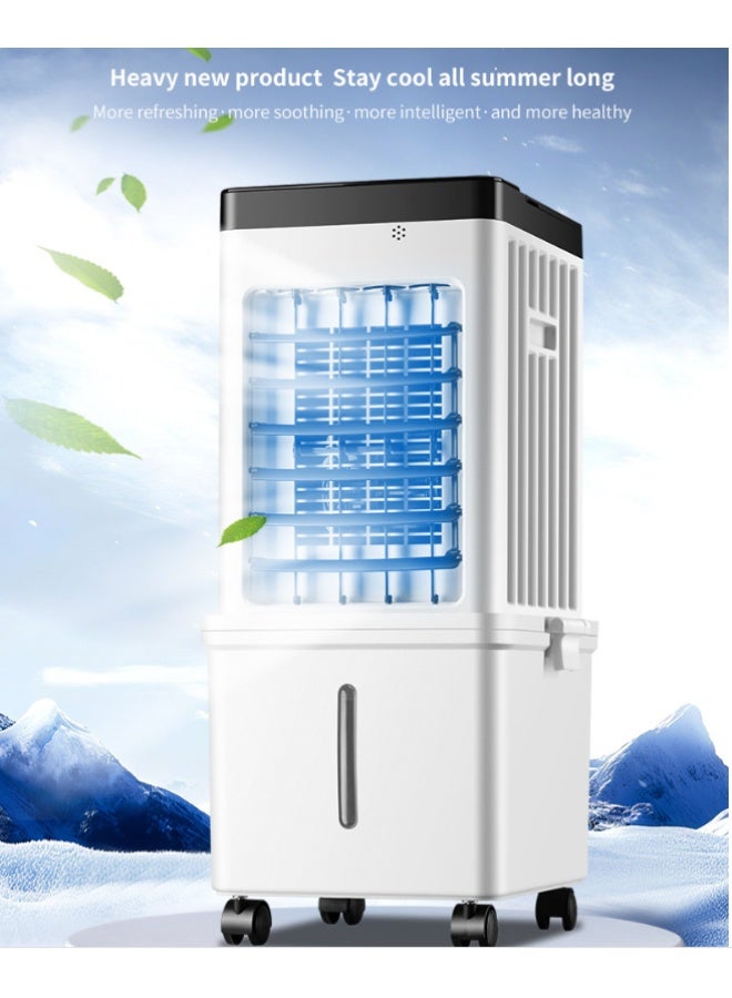 Golden Movable Evaporative Cooling Fan, Household Water-Added Air Conditioning Fan, Silent Water-Cooling Air Cooler, Living Room And Bedroom Cooling Fan, 8-Hour Timer, With Remote Control (GDS-620-White) - Image 3