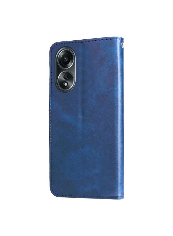 S-TOP Case For OPPO A58 4G Fashion Calf Texture Zipper Leather Phone Case - Image 3