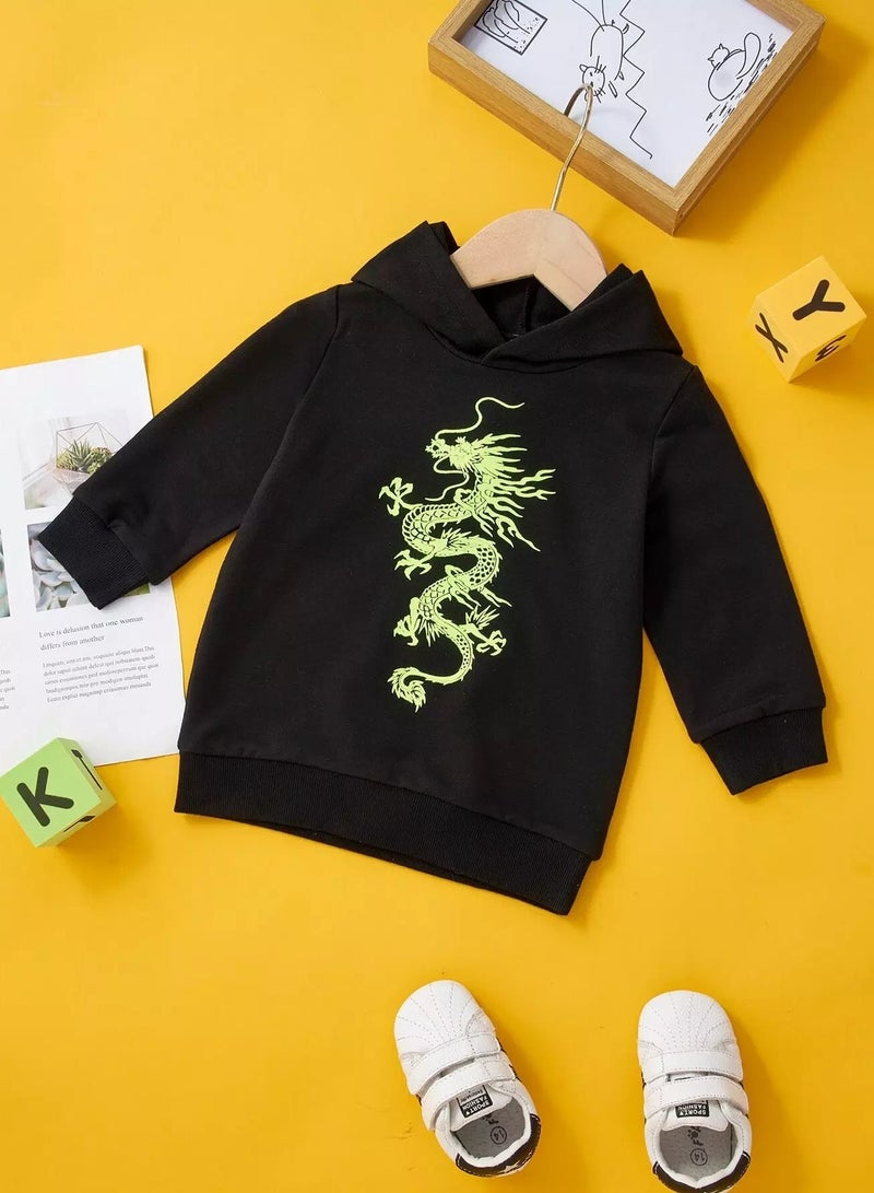 Baby Chinese Dragon Print Hoodie - Image 1