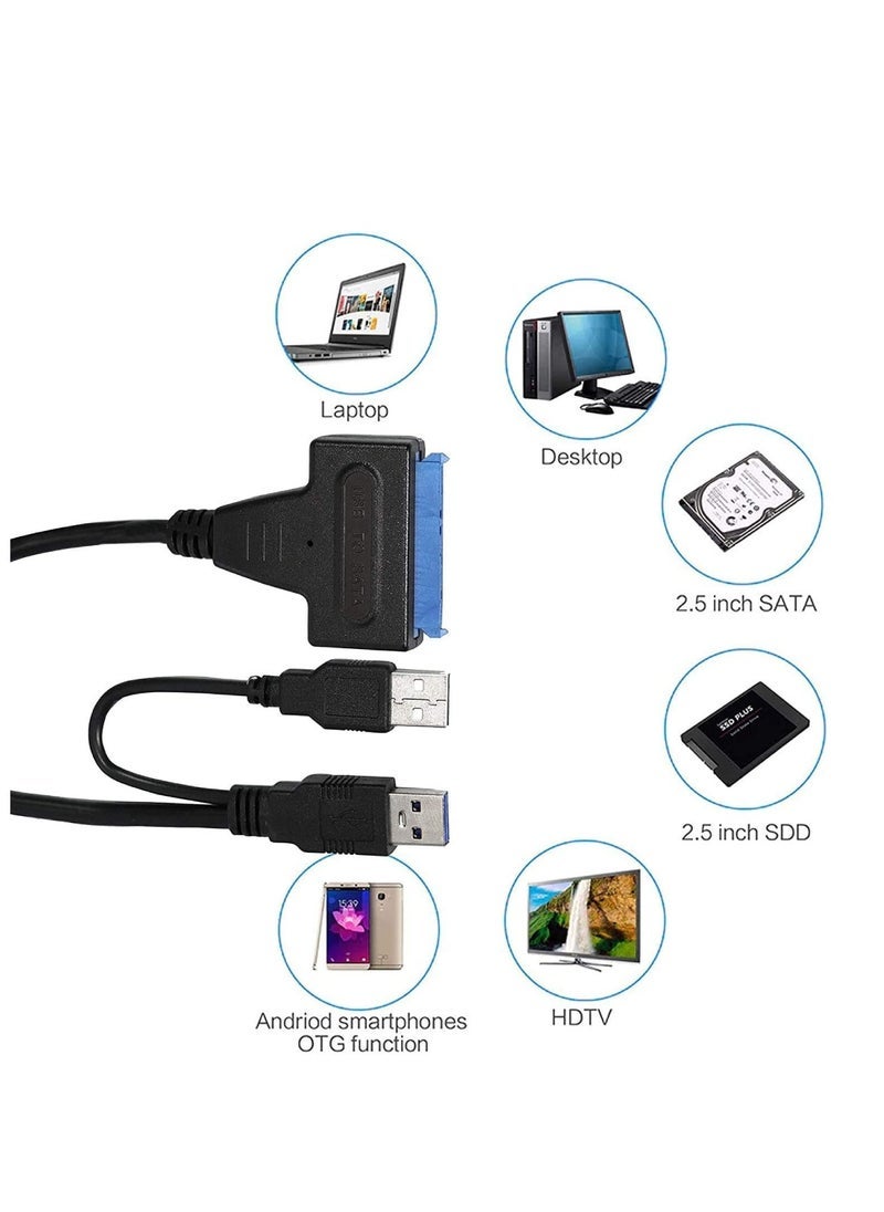 ELTRAZONE USB 3.0 to SATA Series Male to Female Sata HDD SSD External Hard Drive Adapter Cable - Image 3
