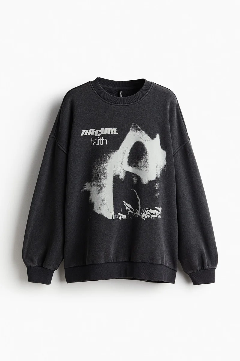 اتش اند ام Oversized printed sweatshirt