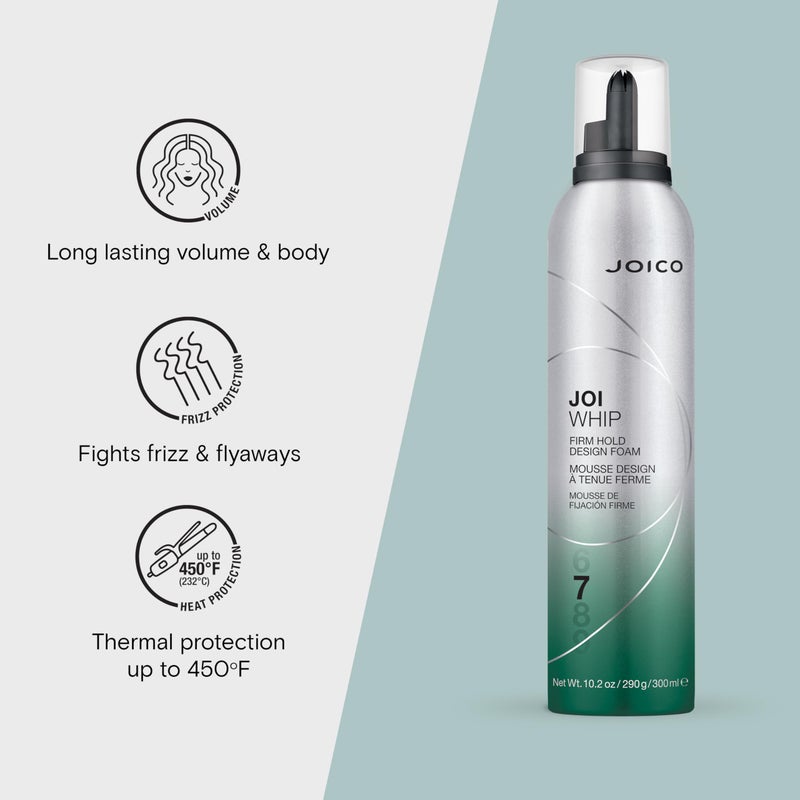 JOICO جويكو جوي ويب فوم لتصميم الشعر بتثبيت قوي | لمعظم أنواع الشعر | يضيف حجمًا وكتلة | يعزز اللمعان | يتحكم في التجاعيد والشعر المتطاير | حماية من الحرارة والرطوبة والتلوث | خالي من السيليكون والبارابين | 300 مل - Image 3