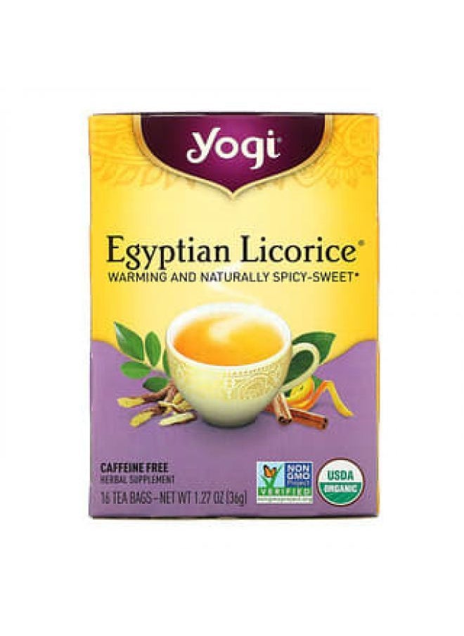 Yogi Tea Yogi Tea, Egyptian Licorice, Caffeine Free, 16 Tea Bags, 1.27 oz (36 g)  - Image 2