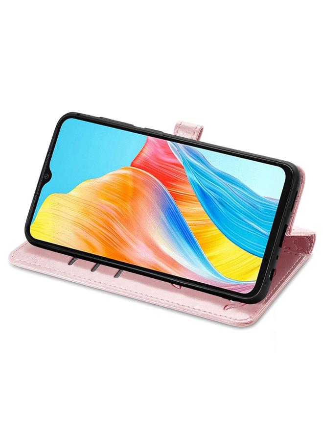 اس-توب جراب هاتف OPPO A38 من الجلد المنقوش بنقشة قطة وكلب - Image 4