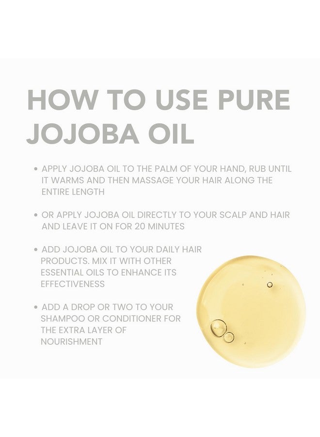 BodyJ4You زيت الجوجوبا العضوي من BodyJ4You - عضوي معتمد من وزارة الزراعة الأمريكية، طبيعي 100% - تدليك غوا شا لتقشير البشرة - معصور على البارد، خالٍ من الهكسان - زيت ناقل أساسي - 1 أونصة سائلة - Image 5