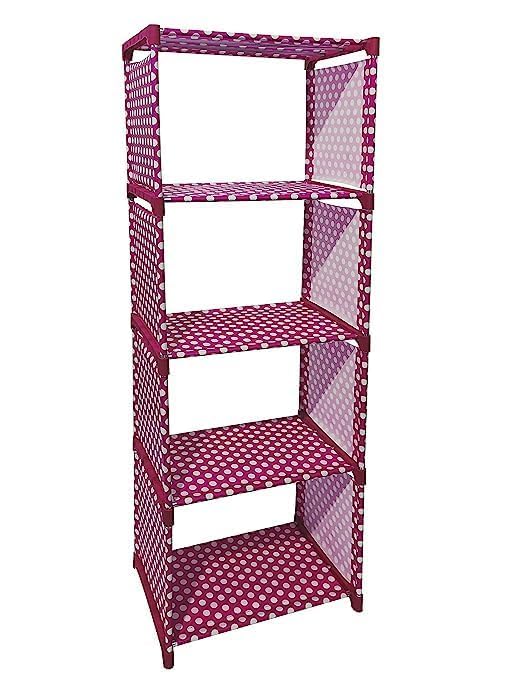 STORIA Book Shelf for Home Library,Stand for Book, Rack for Study Room, Book Stand Shelf 4 Layer (Pink Color) 122 x 27 x 39 cm Pink Color - Image 3