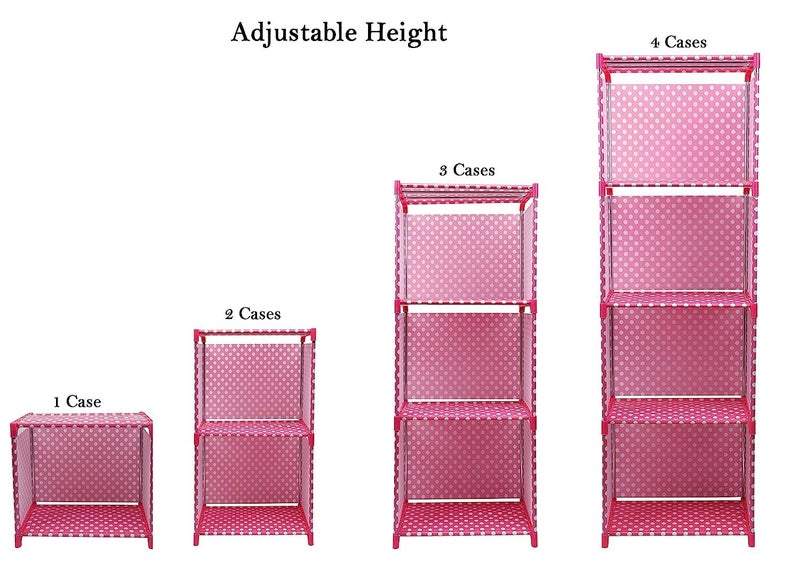STORIA Book Shelf for Home Library,Stand for Book, Rack for Study Room, Book Stand Shelf 4 Layer (Pink Color) 122 x 27 x 39 cm Pink Color - Image 5