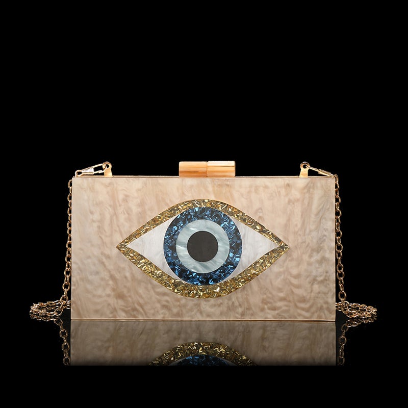 Bag 2022 New Eye Acrylic Style Wedding Dinner Hand Chain Messenger Bag - Image 2