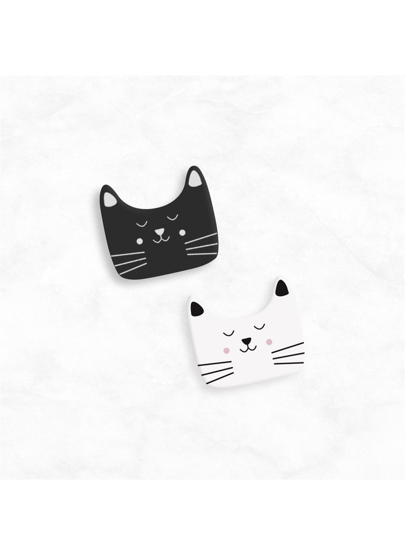 Tabby Design - Handmade Cute Cat Brooch / Badge A - Image 1