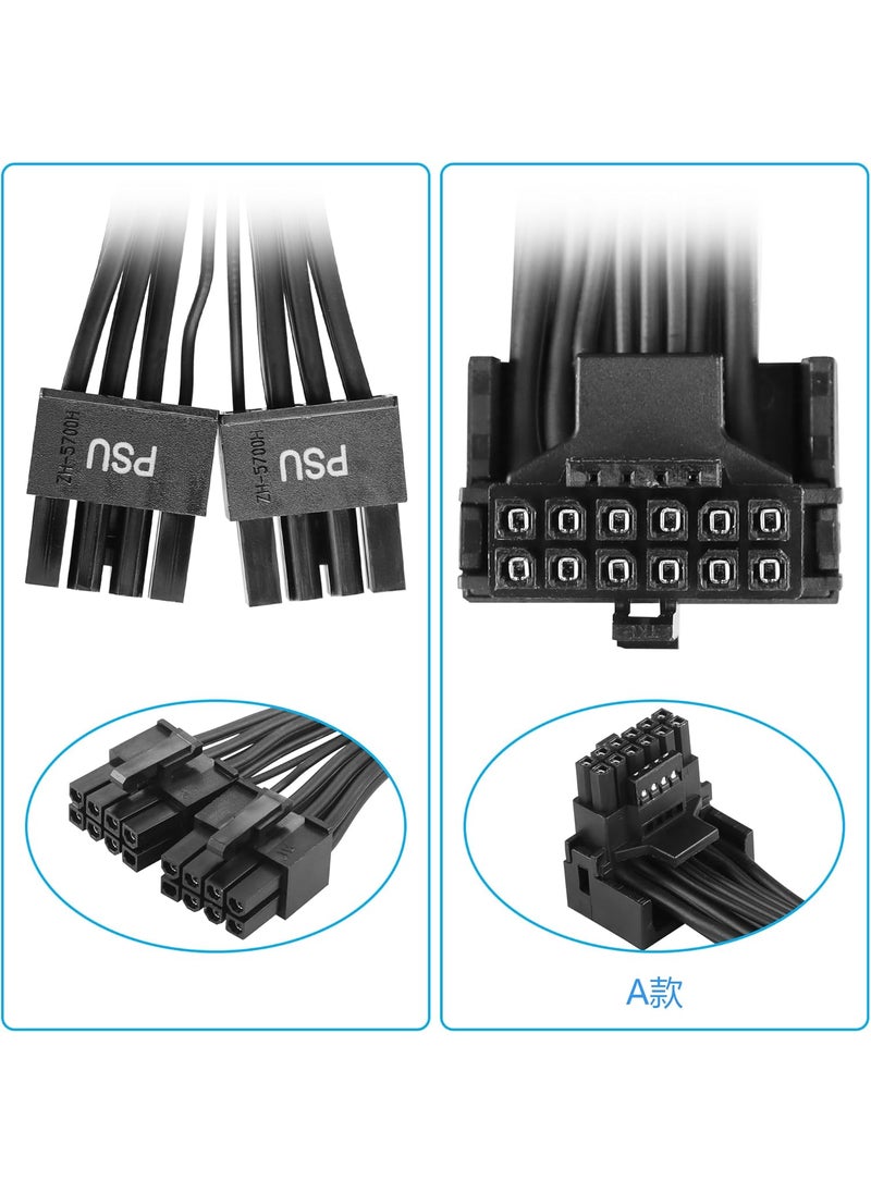 CERRXIAN CERRXIAN 23FT 90 Degree ATX30 12VHPWR to 2X 8Pin Power Cable90 Degree PCIe 50 12VHPWR ATX30 600W 16 Pin Male to 2x8Pin62 Male Cablefor Graphic Card GPU 124pin RTX 3090Ti 4070Ti 4080 4090  - Image 3